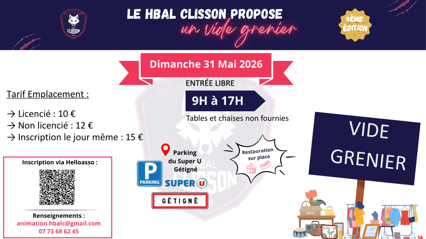 🛍️ VIDE-GRENIER 2026 🛍️