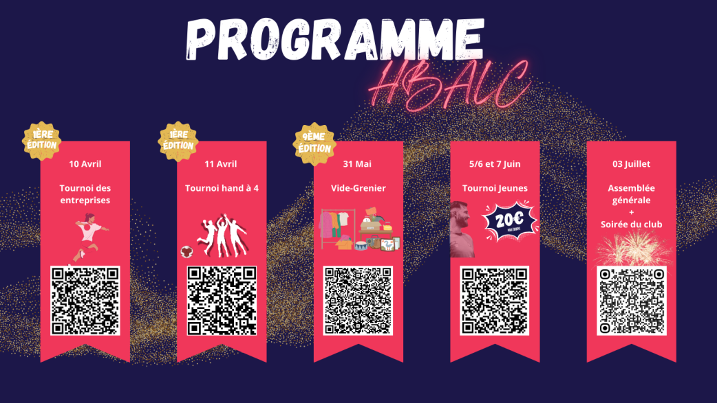 💜 PROGRAMME FIN DE SAISON - HBALC 💜